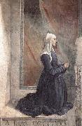 GHIRLANDAIO, Domenico Portrait of the Donor Nera Corsi Sassetti oil painting artist